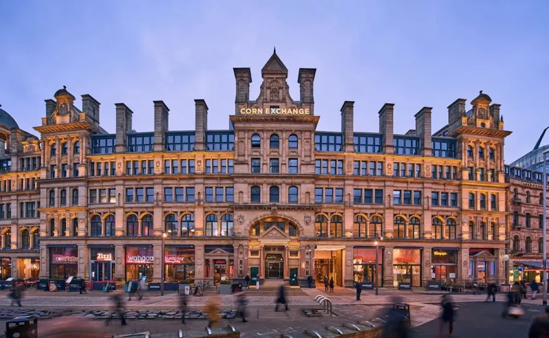 The Corn Exchange Manchester at dusk
